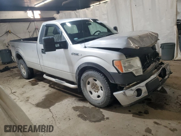 2009 Ford F-150 XL with VIN 1FTVF14V99KB49833, listed as a Copart auction lot 43116685 with 124,541 mi miles and Salvage title. Bid and sale history available at DreamBid. Image 4.