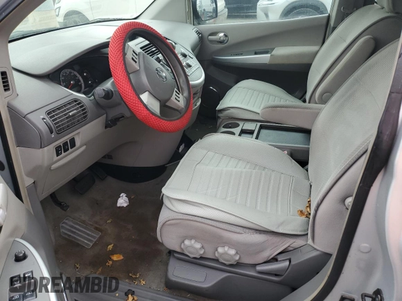 2007 Nissan Quest S with VIN 5N1BV28U37N104102, listed as a Copart auction lot 74702164 with 0 mi miles and Salvage Title. Bid and sale history available at carsss.com. Image 7.