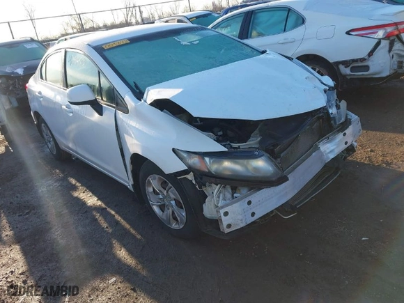 2013 Honda Civic Sdn LX with VIN 19XFB2F54DE003872, listed as a IAAI auction lot 41894513 with 113,253 mi miles. Bid and sale history available at carsss.com. Image 1.