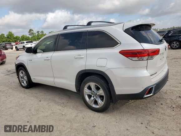 2017 Toyota Highlander Hybrid Limited with VIN 5TDDGRFH6HS036685, listed as a Copart auction lot 59726925 with 18,191 mi miles and Salvage title. Bid and sale history available at DreamBid. Image 2.