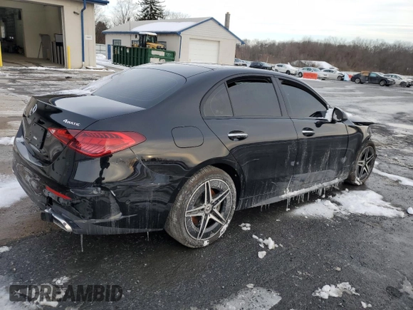 2023 Mercedes-Benz C 300 with VIN W1KAF4HB0PR152159, listed as a Copart auction lot 87599845 with Not Provided miles and Clean Title. Bid and sale history available at DreamBid. Image 3.