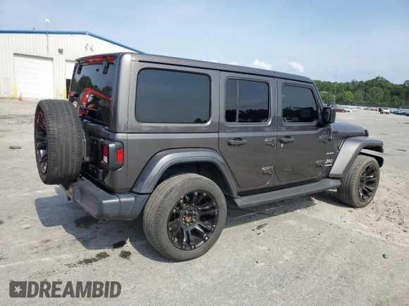 2018 Jeep Wrangler Unlimited Sahara z VIN 1C4HJXENXJW325069, wystawiony jako Copart lot #57405885 z przebiegiem 74 052 mil mil oraz Czysty tytuł • Clean title. Historia ofert i sprzedaży dostępna na DreamBid. Obrazek 3.