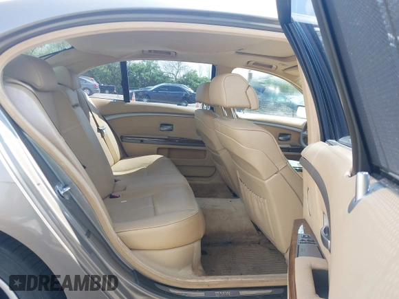 2006 BMW 7 Series 750Li with VIN WBAHN83536DT39909, listed as a IAAI auction lot 42159139 with 107,734 mi miles. Bid and sale history available at carsss.com. Image 8.