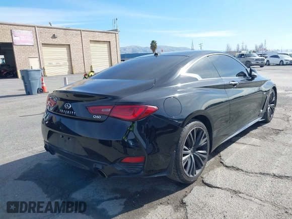 2018 Infiniti Q60 Luxe with VIN JN1CV7EK2JM200019, listed as a IAAI auction lot 41557899 with Not Provided miles and . Bid and sale history available at carsss.com. Image 4.