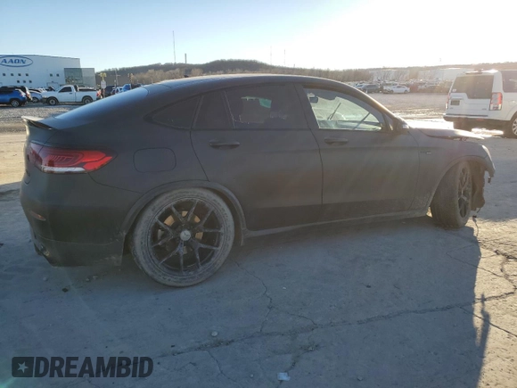 2021 Mercedes-Benz GLC with VIN W1N0J6EB4MF910126, listed as a Copart auction lot 88961335 with 34,425 mi miles and Salvage Title. Bid and sale history available at carsss.com. Image 3.