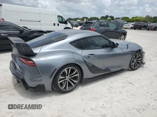 2020 Toyota Supra 3.0 with VIN WZ1DB4C02LW030327, listed as a Copart auction lot 61451485 with 85,250 mi miles and Salvage title. Bid and sale history available at DreamBid. Image 3.