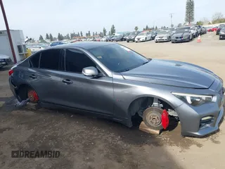 2017 Infiniti Q50 Red Sport 400 with VIN JN1FV7AP2HM850025, listed as a IAAI auction lot 41687964 with 70,334 mi miles. Bid and sale history available at carsss.com. Image 12.