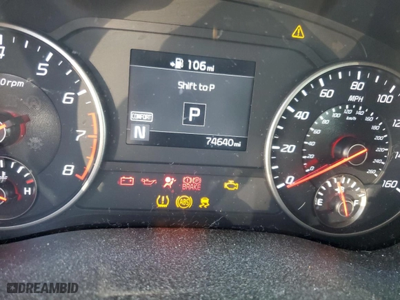 2019 Kia Stinger with VIN KNAE15LA8K6041901, listed as a Copart auction lot 42639675 with 74,640 mi miles and Salvage Title. Bid and sale history available at carsss.com. Image 9.