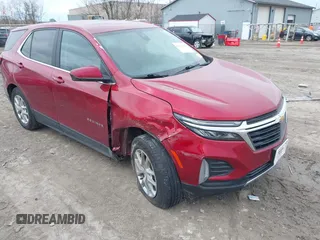 2022 Chevrolet Equinox LT z VIN 3GNAXUEV5NL221803, wystawiony jako IAAI lot #42052976 z przebiegiem 70 931 mil mil oraz . Historia ofert i sprzedaży dostępna na DreamBid. Obrazek 1.
