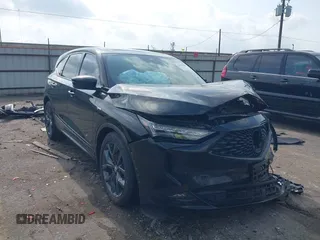 2023 Acura MDX w/A-Spec Package z VIN 5J8YE1H09PL004461, wystawiony jako IAAI lot #42115065 z przebiegiem Nie podano mil oraz . Historia ofert i sprzedaży dostępna na DreamBid. Obrazek 1.