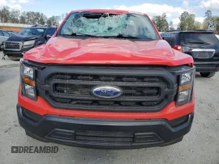 2023 Ford F-150 XL with VIN 1FTMF1C57PKF05268, listed as a Copart auction lot 77541224 with 17,906 mi miles and Salvage Title. Bid and sale history available at carsss.com. Image 5.