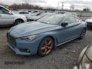 2021 Infiniti Q60 Red Sport 400 with VIN JN1FV7LL7MM560058, listed as a Copart auction lot 49611755 with 23,987 mi miles and Salvage title. Bid and sale history available at DreamBid. Image 1.