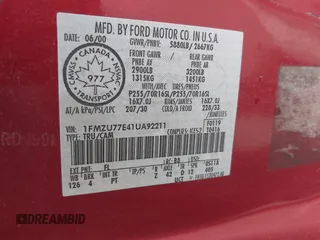2001 Ford Explorer Sport Trac с VIN 1FMZU77E41UA92211, выставлен на аукционе IAAI как лот 42481796 с пробегом 153 527 миль миль и . История ставок и продаж доступна на DreamBid. Изображение 9.
