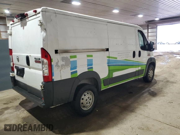 2017 Ram ProMaster Cargo with VIN 3C6TRVAG2HE538804, listed as a Copart auction lot 46555285 with 162,736 mi miles and Clean Title. Bid and sale history available at DreamBid. Image 3.