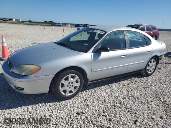 2005 Ford Taurus SE with VIN 1FAFP53U75A302281, listed as a Copart auction lot 53552465 with 100,413 mi miles and Salvage Title. Bid and sale history available at carsss.com. Image 1.