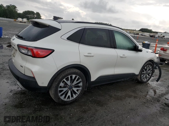 2020 Ford Escape Titanium Hybrid с VIN 1FMCU0DZ7LUA84837, выставлен на аукционе Copart как лот 59442955 с пробегом 53 258 миль миль и Списание • Salvage title. История ставок и продаж доступна на DreamBid. Изображение 3.