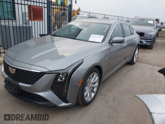 2025 Cadillac CT5 Premium Luxury with VIN 1G6DN5RK5S0109211, listed as a IAAI auction lot 41877211 with 6,604 mi miles and . Bid and sale history available at carsss.com. Image 2.