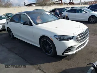 2023 Mercedes-Benz S-Class S 500 with VIN W1K6G6DB0PA182622, listed as a IAAI auction lot 41477910 with 41,075 mi miles. Bid and sale history available at carsss.com. Image 1.