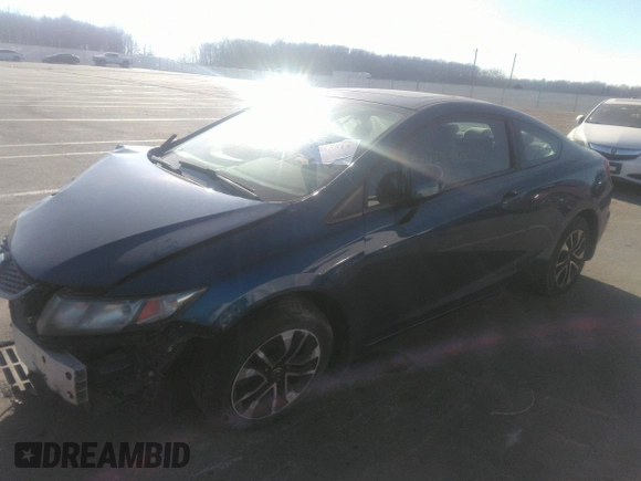 2013 Honda Civic Cpe EX with VIN 2HGFG3B89DH530951, listed as a IAAI auction lot 37728515 with 130,000 mi miles. Bid and sale history available at carsss.com. Image 2.