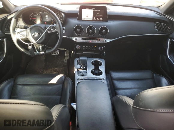 2021 Kia Stinger GT2 with VIN KNAE55LCXM6089814, listed as a Copart auction lot 87537165 with 41,773 mi miles and Salvage Title. Bid and sale history available at carsss.com. Image 8.