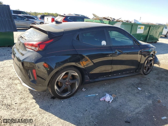 2019 Hyundai Veloster Turbo R-Spec with VIN KMHTH6AB9KU019288, listed as a Copart auction lot 49748385 with 83,732 mi miles and Non Repairable. Bid and sale history available at carsss.com. Image 3.