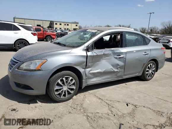 2013 Nissan Sentra FE+ S with VIN 3N1AB7APXDL687650, listed as a Copart auction lot 49295375 with 158,913 mi miles and Salvage Title. Bid and sale history available at DreamBid. Image 1.