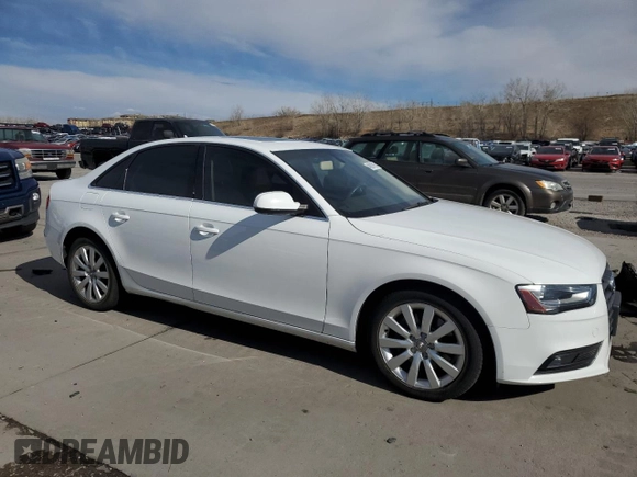2013 Audi A4 Premium with VIN WAUAFAFL2DN036269, listed as a Copart auction lot 49081615 with 102,822 mi miles and Salvage Title. Bid and sale history available at carsss.com. Image 4.