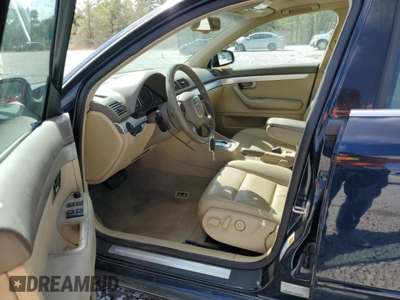 2007 Audi A4 2.0T with VIN WAUAF78E87A014760, listed as a Copart auction lot 76786144 with 121,312 mi miles and Salvage title. Bid and sale history available at DreamBid. Image 7.