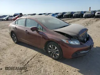 2015 Honda Civic EX with VIN 19XFB2F80FE023355, listed as a Copart auction lot 50503535 with 92,470 mi miles and Salvage Title. Bid and sale history available at DreamBid. Image 4.