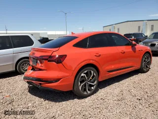 2022 Audi e-tron Sportback S line Premium Plus with VIN WA12AAGE5NB019324, listed as a Copart auction lot 52125064 with 22,670 mi miles. Bid and sale history available at carsss.com. Image 3.