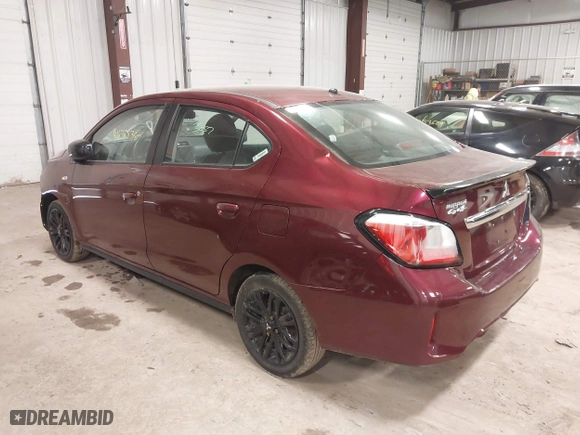 2022 Mitsubishi Mirage G4 ES with VIN ML32FUFJ3NHF04927, listed as a IAAI auction lot 41675838 with 28,730 mi miles. Bid and sale history available at carsss.com. Image 3.