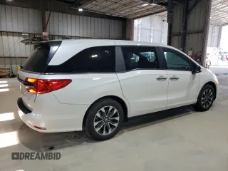 2024 Honda Odyssey EX-L with VIN 5FNRL6H68RB005052, listed as a Copart auction lot 53072325 with 34,758 mi miles and Salvage Title. Bid and sale history available at DreamBid. Image 3.