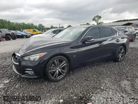 2015 Infiniti Q50 Sport with VIN JN1BV7AP2FM358154, listed as a Copart auction lot 55402455 with 154,630 mi miles and Salvage title. Bid and sale history available at DreamBid. Image 1.