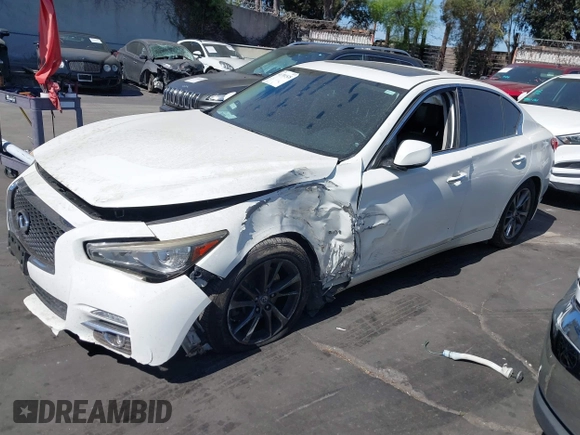 2017 Infiniti Q50 Signature Edition with VIN JN1EV7AP6HM743944, listed as a IAAI auction lot 41701528 with 73,747 mi miles and . Bid and sale history available at DreamBid. Image 2.