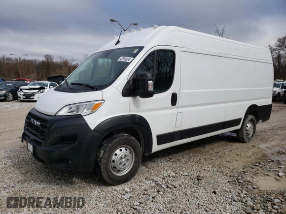 2023 Ram ProMaster Cargo with VIN 3C6MRVJG6PE506893, listed as a Copart auction lot 43593904 with 15,978 mi miles and Salvage Title. Bid and sale history available at DreamBid. Image 1.
