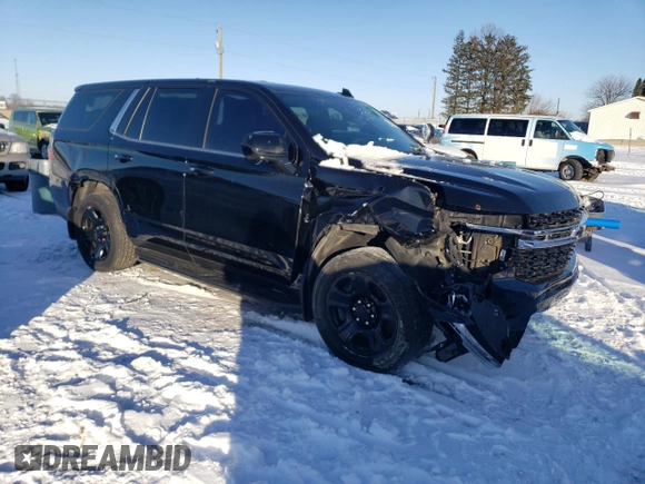 2021 Chevrolet Tahoe Commercial with VIN 1GNSCLED2MR375121, listed as a Copart auction lot 87924825 with 58,016 mi miles and Salvage title. Bid and sale history available at DreamBid. Image 4.