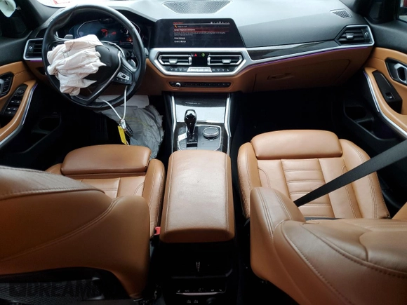 2020 BMW 3 Series 330i xDrive with VIN 3MW5R7J06L8B30505, listed as a Copart auction lot 60885315 with 77,663 mi miles and Salvage title. Bid and sale history available at DreamBid. Image 8.