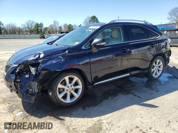 2010 Lexus RX 350 with VIN 2T2ZK1BA8AC040987, listed as a Copart auction lot 47974085 with 193,343 mi miles and Salvage Title. Bid and sale history available at DreamBid. Image 1.