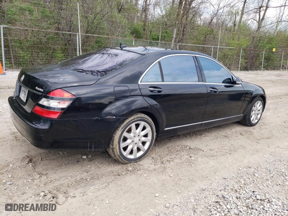 2008 Mercedes-Benz S-Class 5.5L V8 with VIN WDDNG86X98A188968, listed as a Copart auction lot 54815655 with 187,815 mi miles and Clean Title. Bid and sale history available at carsss.com. Image 3.
