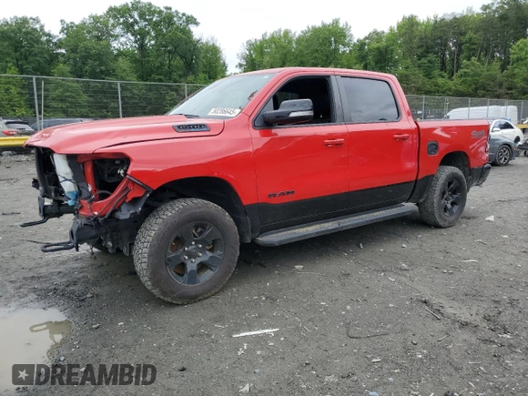 2022 Ram 1500 Big Horn with VIN 1C6SRFFT5NN308429, listed as a Copart auction lot 50286645 with 49,221 mi miles and Salvage title. Bid and sale history available at DreamBid. Image 1.