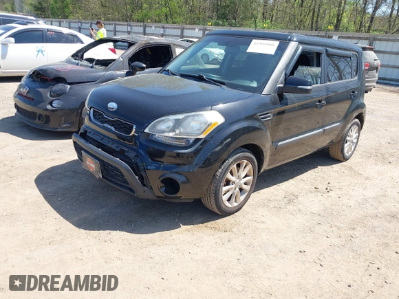 2013 Kia Soul + with VIN KNDJT2A68D7751533, listed as a IAAI auction lot 41995980 with 187,388 mi miles and . Bid and sale history available at DreamBid. Image 2.