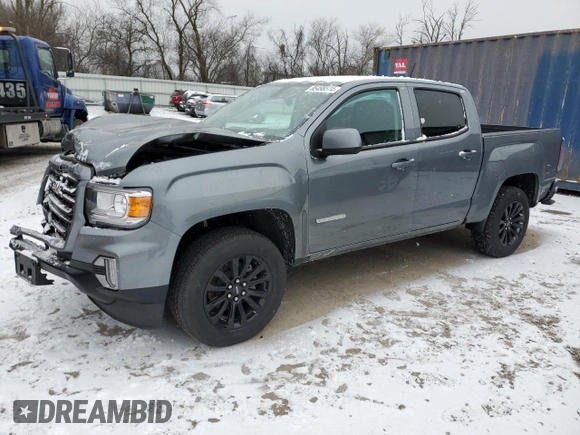 2022 GMC Canyon 2WD Elevation with VIN 1GTG5CEN3N1316273, listed as a Copart auction lot 85498574 with 23,266 mi miles and Salvage Title. Bid and sale history available at carsss.com. Image 1.