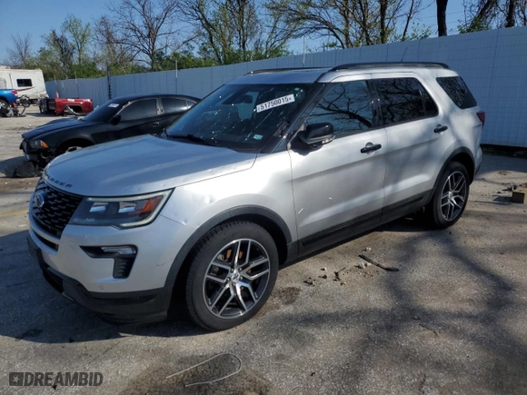 2018 Ford Explorer Sport with VIN 1FM5K8GT2JGA38820, listed as a Copart auction lot 51750015 with 91,959 mi miles and Salvage Title. Bid and sale history available at carsss.com. Image 1.