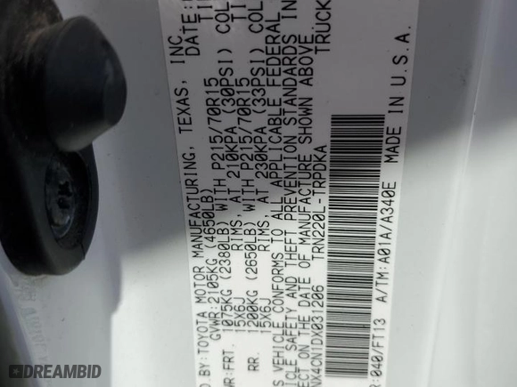 2013 Toyota Tacoma with VIN 5TFNX4CN1DX031206, listed as a Copart auction lot 45220635 with 181,354 mi miles and Salvage Title. Bid and sale history available at carsss.com. Image 13.