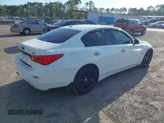 2014 Infiniti Q50 Hybrid Premium with VIN JN1AV7AP2EM690136, listed as a IAAI auction lot 42481510 with 203,832 mi miles and . Bid and sale history available at DreamBid. Image 4.