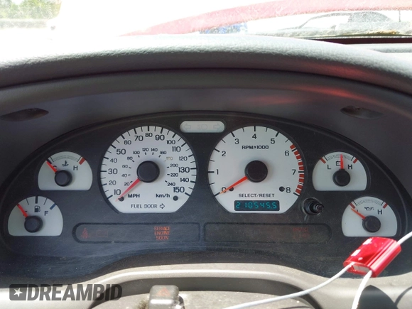 2002 Ford Mustang GT Deluxe with VIN 1FAFP42X42F103211, listed as a IAAI auction lot 42015683 with 210,545 mi miles. Bid and sale history available at carsss.com. Image 7.
