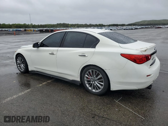 2014 Infiniti Q50 Sport with VIN JN1BV7AP7EM689505, listed as a Copart auction lot 57477555 with 133,824 mi miles and Salvage title. Bid and sale history available at DreamBid. Image 2.