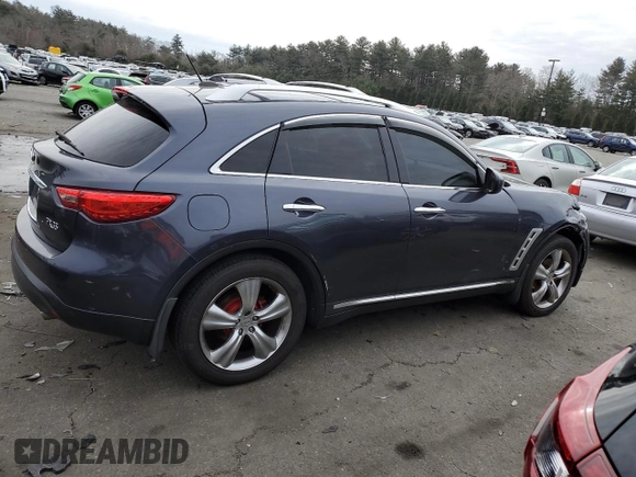 2009 Infiniti FX with VIN JNRAS18W99M152572, listed as a Copart auction lot 46334185 with 204,396 mi miles and Salvage title. Bid and sale history available at DreamBid. Image 3.