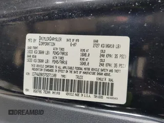 2007 Dodge Dakota ST with VIN 1D7HW28K57S271109, listed as a IAAI auction lot 41773429 with 149,350 mi miles and . Bid and sale history available at carsss.com. Image 9.