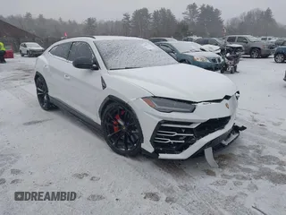 2019 Lamborghini Urus z VIN ZPBUA1ZL0KLA02164, wystawiony jako IAAI lot #41108311 z przebiegiem Nie podano mil oraz . Historia ofert i sprzedaży dostępna na DreamBid. Obrazek 1.